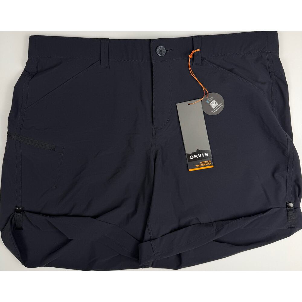 Orvis Outdoor Performance Shorts Womens 14 Black Hiking Travel NWT